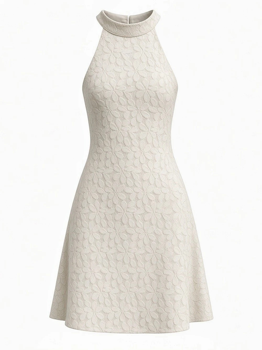 LULUS  All My Adoration White Lace Halter Shift Dress Size Small